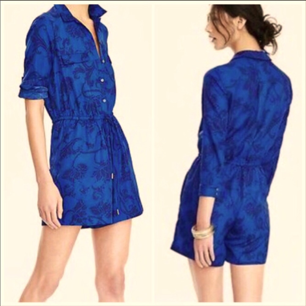 Banana republic blue button up romper NWT size 12
